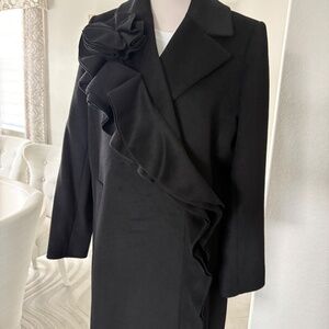 NWT Kobi Halperin Alora Brushed Wool Ruffle Coat
